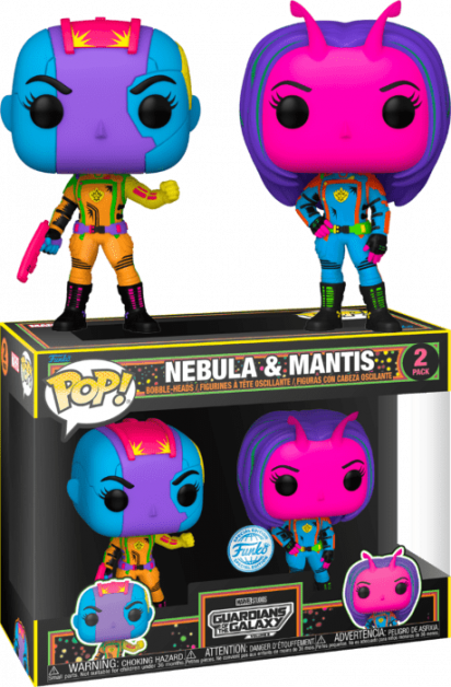 Guardians of the Galaxy Vol. 3 POP! 2-pack Vinyl Figures Nebula & Mantis Blacklight Limited 9 cm