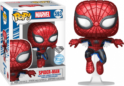 Marvel 80th POP! Marvel Vinyl Figure Spider-Man (First Appearance) Diamond Glitter Limited 9 cm