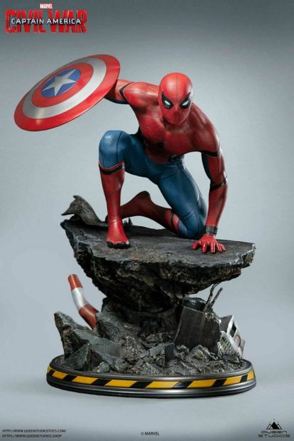 Captain America Civil War 1/4 Statue Spider-Man Captain America Regular Version 40 cm