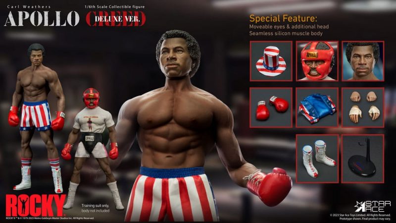 Rocky Statue 1/6 Apollo Creed Deluxe Version 36 cm - immagine 6