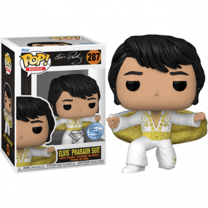 Elvis Presley POP! Rocks Vinyl Figure Elvis Pharaoh Suit  Diamond Glitter Limited 9 cm