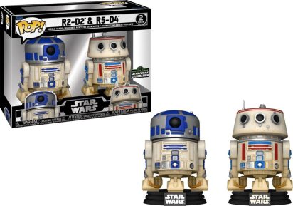 Star Wars POP! Vinyl Figure 2-pack R2-D2 & R5-D4 Limited 9 cm (con bollino Star Wars Celebration 2023)