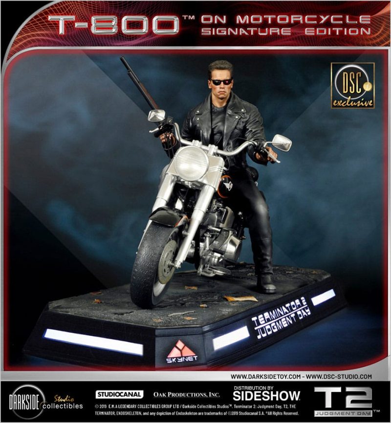 Terminator 2: Judgment Day Statue 1/4 T-800 on Motorcycle Signature Edition Sideshow Exclusive 50 cm