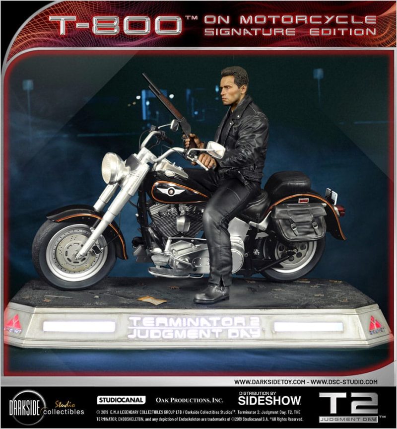 Terminator 2: Judgment Day Statue 1/4 T-800 on Motorcycle Signature Edition Sideshow Exclusive 50 cm - immagine 2