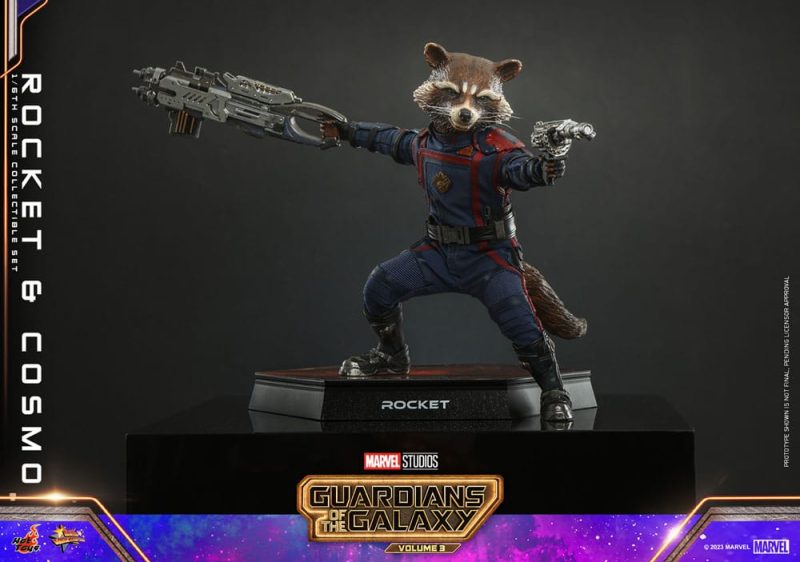 Guardians of the Galaxy Vol. 3 Movie Masterpiece Action Figuren 1/6 Rocket & Cosmo 16 cm - immagine 5