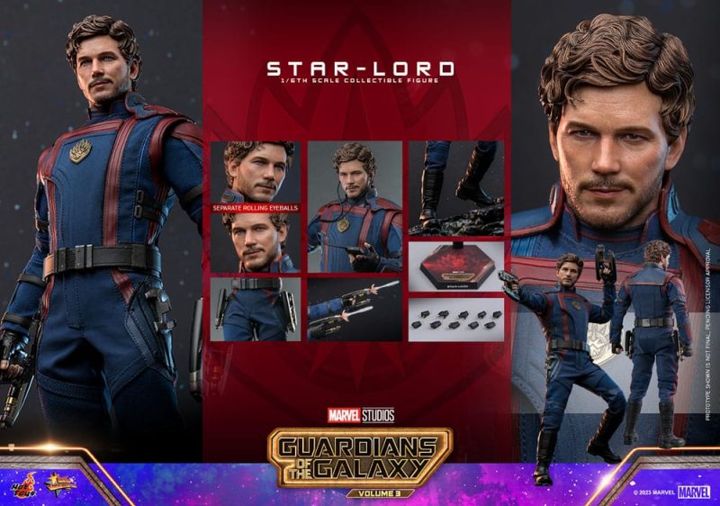Guardians of the Galaxy Vol. 3 Movie Masterpiece Action Figure 1/6 Star-Lord 31 cm - immagine 7