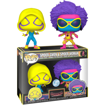Spider-Man: Across the Spider-Verse POP! 2-pack Vinyl Figure Spider-Gwen & Spider-Woman Blacklight Limited