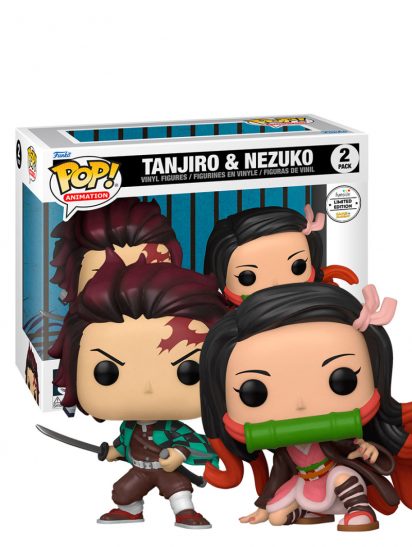 Demon Slayer: Kimetsu no Yaiba POP! Animation Vinyl Figures 2-Pack Tanjiro & Nezuko 9 cm