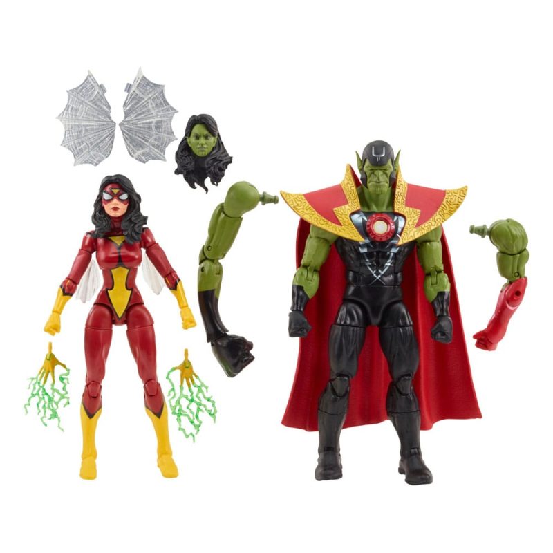 Avengers Marvel Legends Action Figures Skrull Queen & Super-Skrull 15 cm - immagine 6