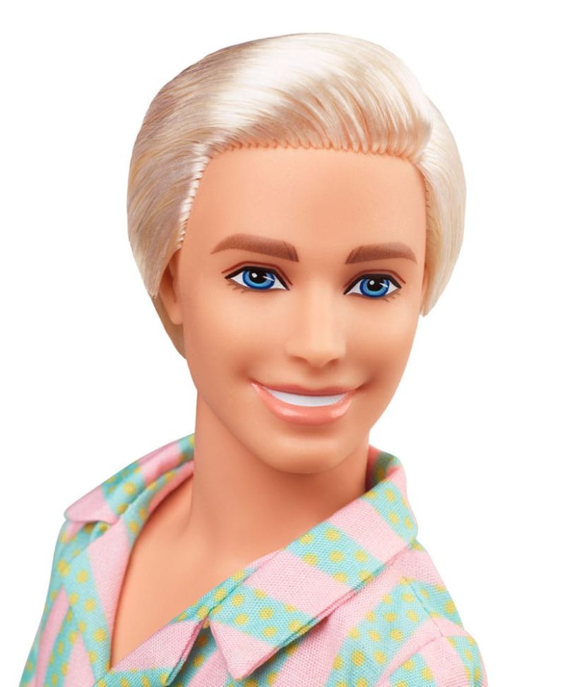 Barbie The Movie Doll Ken Wearing Pastel Striped Beach Matching Set - immagine 5