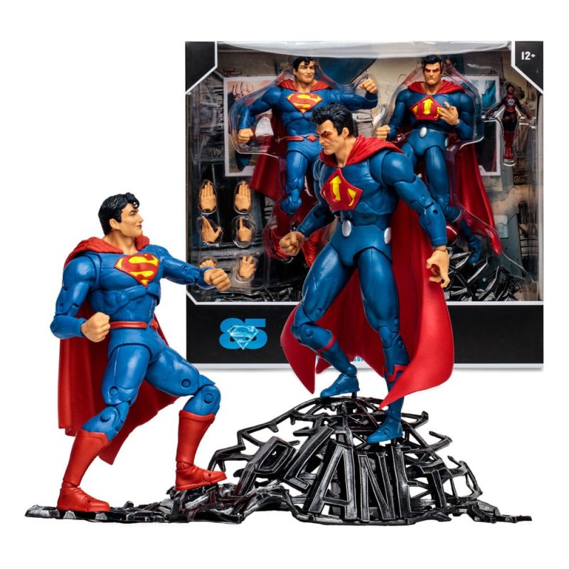 DC Multiverse Multipack Action Figure Superman vs Superman of Earth-3 (Gold Label) 18 cm