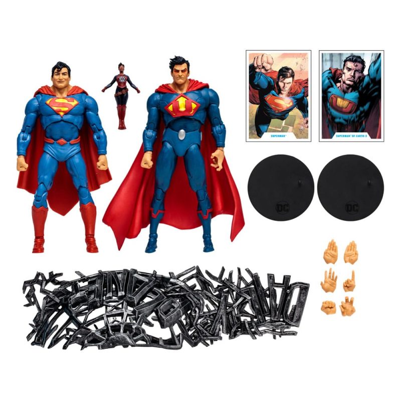 DC Multiverse Multipack Action Figure Superman vs Superman of Earth-3 (Gold Label) 18 cm - immagine 2