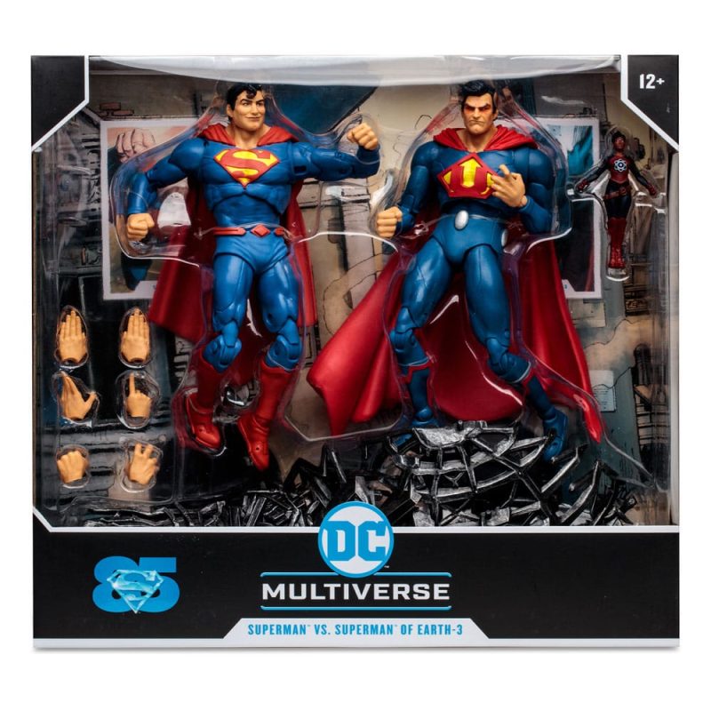 DC Multiverse Multipack Action Figure Superman vs Superman of Earth-3 (Gold Label) 18 cm - immagine 5