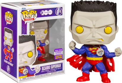 Superman Pop! Vinyl Figure 100th Anniversary Warner Bros Bizarro Superman Limited 9 cm (con bollino Summer Convention 2023)