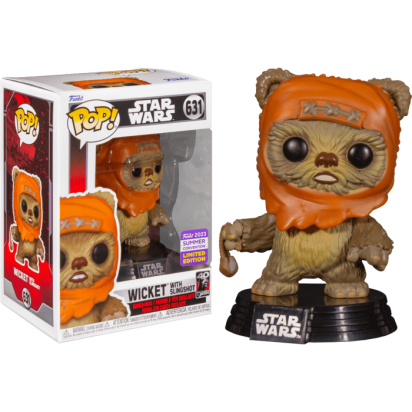 Star Wars Episode VI: Return of The Jedi Pop! Vinyl Figure Wicket with Slingshot Limited 9 cm (con bollino Summer Convention 2023)