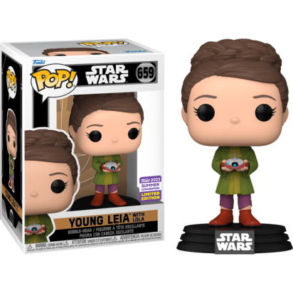 Star Wars: Obi -Wan Kenobi Pop! Vinyl Figure Young Leia with Lola Limited 9 cm (con bollino Summer Convention 2023)