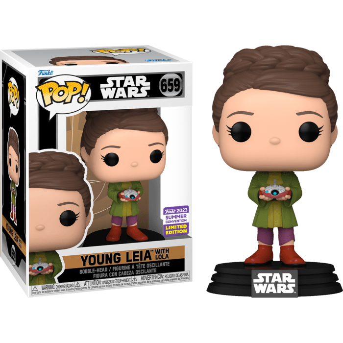 Star Wars: Obi -Wan Kenobi Pop! Vinyl Figure Young Leia with Lola Limited 9 cm (con bollino Summer Convention 2023)