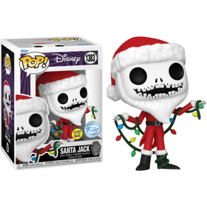 Nightmare before Christmas 30th POP! Disney Vinyl Figure Santa Jack Glow in the Dark Limited 9 cm