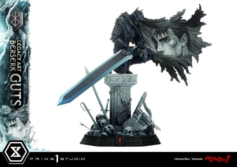 Berserk Legacy Art Kentaro Miura Statue Statue 1/6 Guts Bonus Version 45 cm - immagine 5