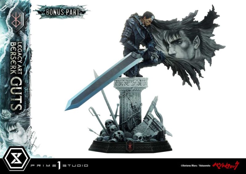 Berserk Legacy Art Kentaro Miura Statue Statue 1/6 Guts Bonus Version 45 cm - immagine 2