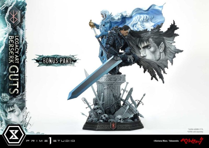 Berserk Legacy Art Kentaro Miura Statue Statue 1/6 Guts Bonus Version 45 cm - immagine 7
