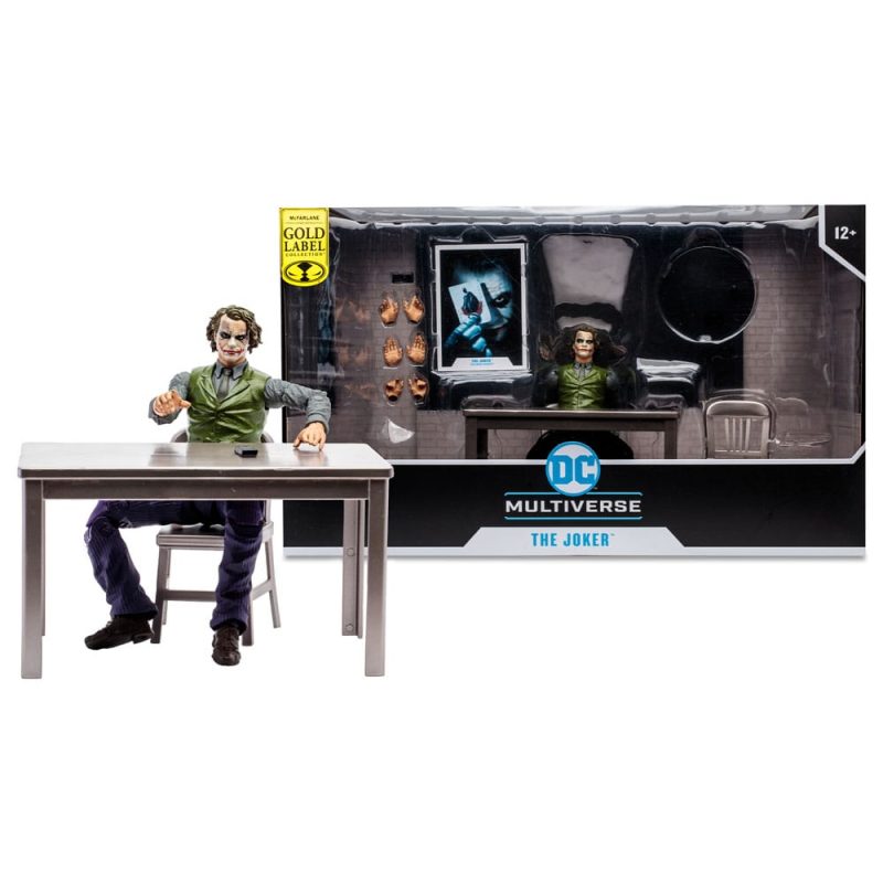 DC Multiverse Action Figure The Joker (Jail Cell Variant) (The Dark Knight) (Gold Label) 18 cm