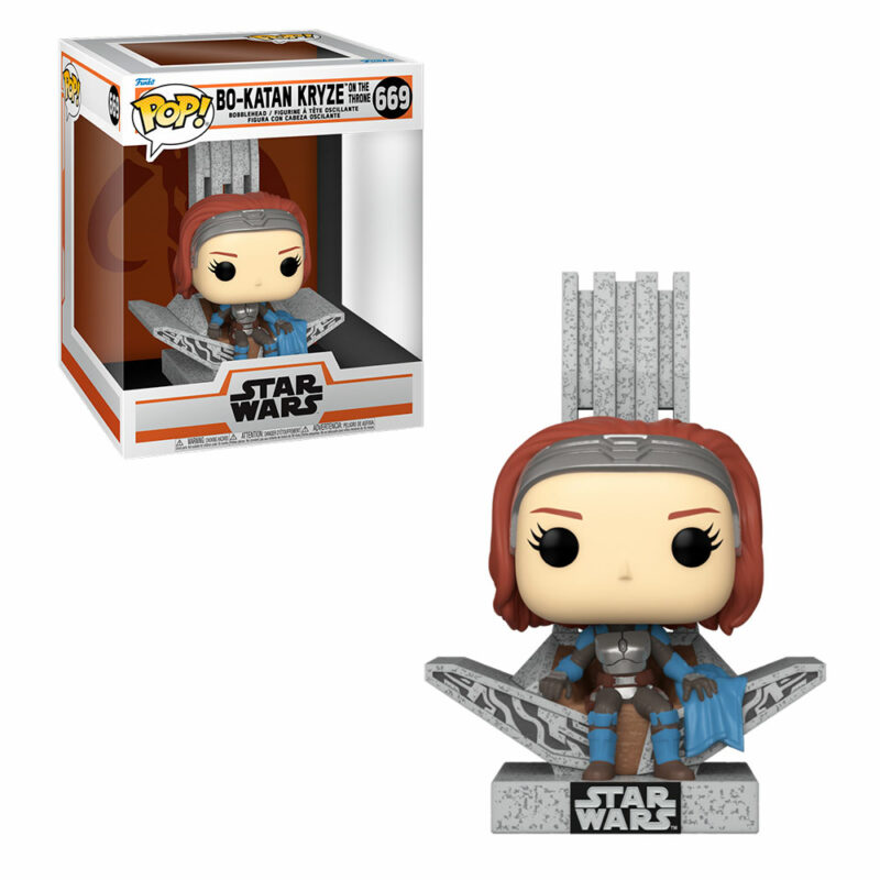 Star Wars: The Mandalorian POP! Deluxe Vinyl Figure Bo Katan w/Throne 9 cm