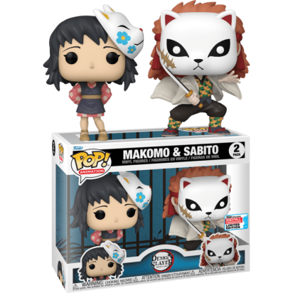 Demon Slayer Pop! 2-pack Vinyl Figures Makomo & Sabito Limited 9 cm (con bollino Fall Convention 2023)