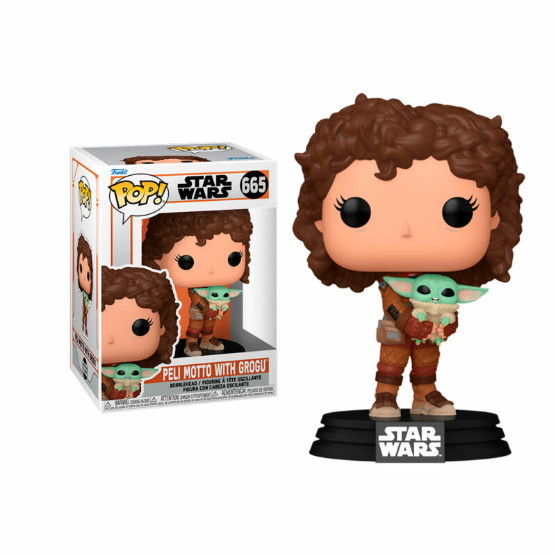 Star Wars: The Mandalorian POP! Vinyl Figure Peli Motto W/Grogu 9 cm
