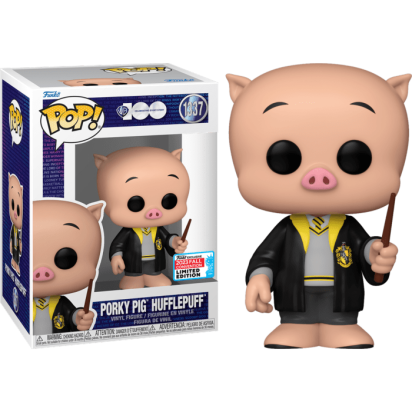 Looney Tunes x Harry Potter Pop! Vinyl Figure Porky Pig Hufflepuf Limited 9 cm (con bollino Fall Convention 2023)