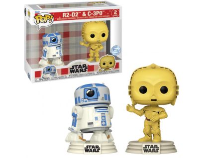 Star Wars POP! 2-pack Vinyl Figures Retro Reimagined R2-D2 & C-3PO Disney 100th Limited 9 cm
