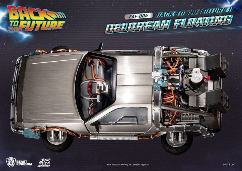 Back to the Future Egg Attack Floating Statue Back to the Future II DeLorean Standard Version 20 cm - immagine 5