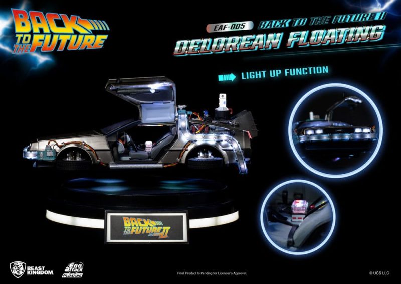 Back to the Future Egg Attack Floating Statue Back to the Future II DeLorean Standard Version 20 cm - immagine 6