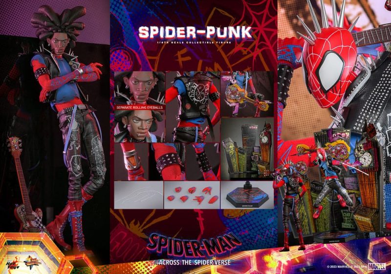 Spider-Man: Across the Spider-Verse Movie Masterpiece Action Figure 1/6 Spider-Punk 32 cm - immagine 6
