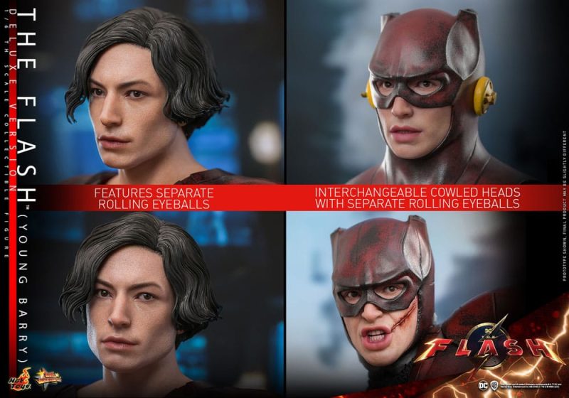 The Flash Movie Masterpiece Action Figure 1/6 The Flash (Young Barry) (Deluxe Version) 30 cm - immagine 4