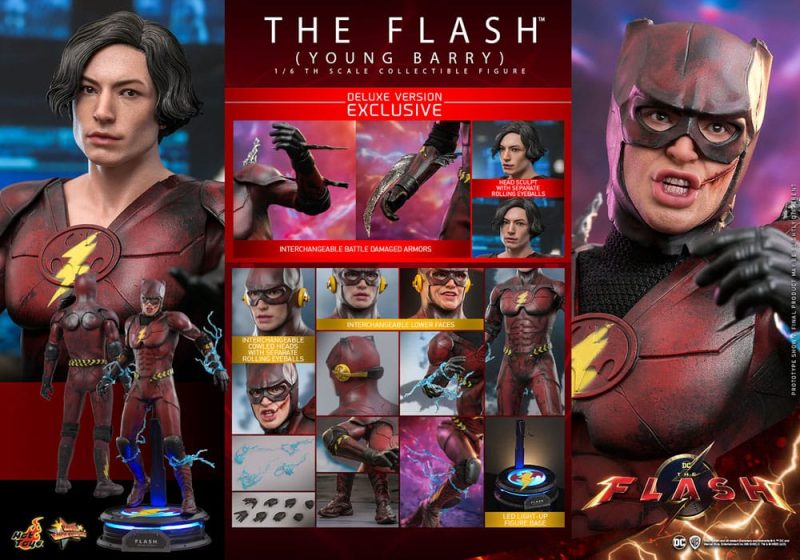 The Flash Movie Masterpiece Action Figure 1/6 The Flash (Young Barry) (Deluxe Version) 30 cm - immagine 6