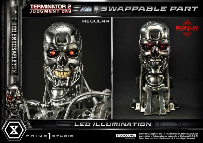 Terminator 2 Museum Masterline Series Statue 1/3 Judgment Day T800 Endoskeleton Deluxe Bonus Version 74 cm - immagine 2