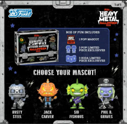 Funko 25th Years Of Fun Pop! HEAVY METAL HALLOWEEN 2023 Phil D. Graves BOX Limited Edition 9 cm