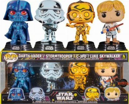 Star Wars POP! Movies Vinyl Figure 4-Pack Retro Series 9 cm