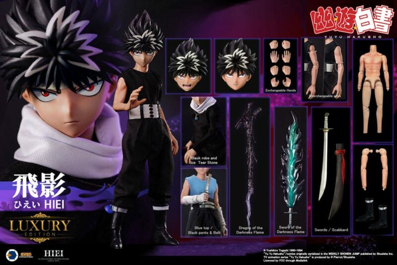 Yu Yu Hakusho Action Figure 1/6 Hiei (Luxury Version) 30 cm - immagine 2