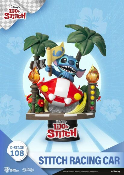 Lilo & Stitch D-Stage PVC Diorama Stitch Racing Car Closed Box Version 15 cm Diorami Lilo & Stitch