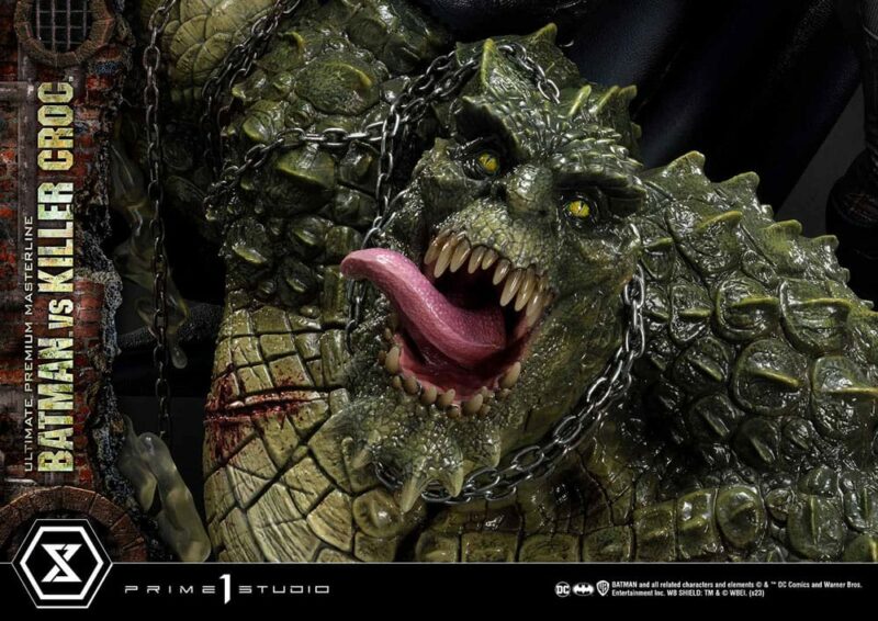 Batman Ultimate Premium Masterline Series Statue Batman Versus Killer Croc 71 cm - immagine 6