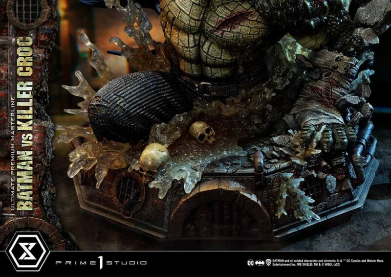 Batman Ultimate Premium Masterline Series Statue Batman Versus Killer Croc 71 cm - immagine 7