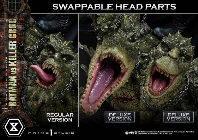 Batman Ultimate Premium Masterline Series Statue Batman Versus Killer Croc Deluxe Version 71 cm - immagine 5