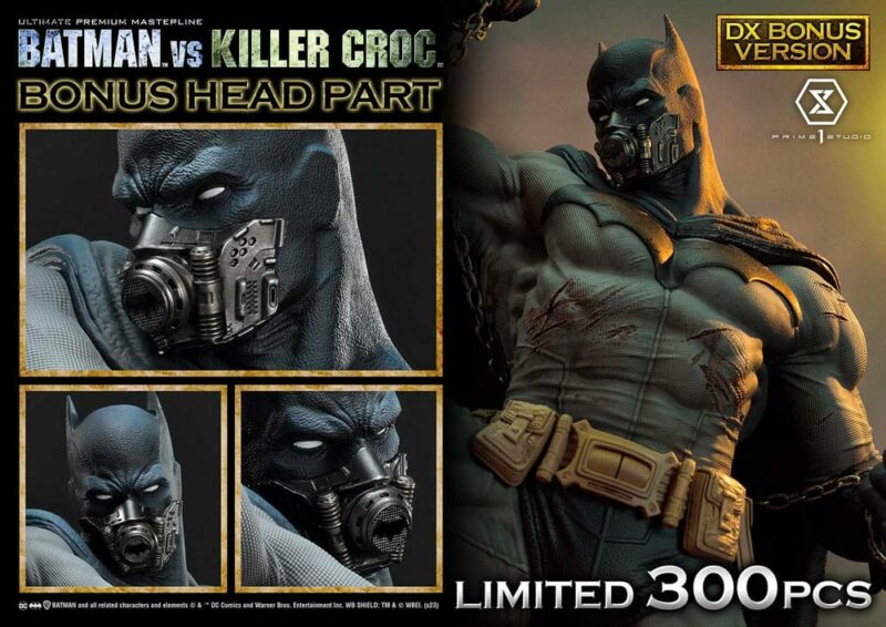 Batman Ultimate Premium Masterline Series Statue Batman Versus Killer Croc Deluxe Bonus Version 71 cm - immagine 2