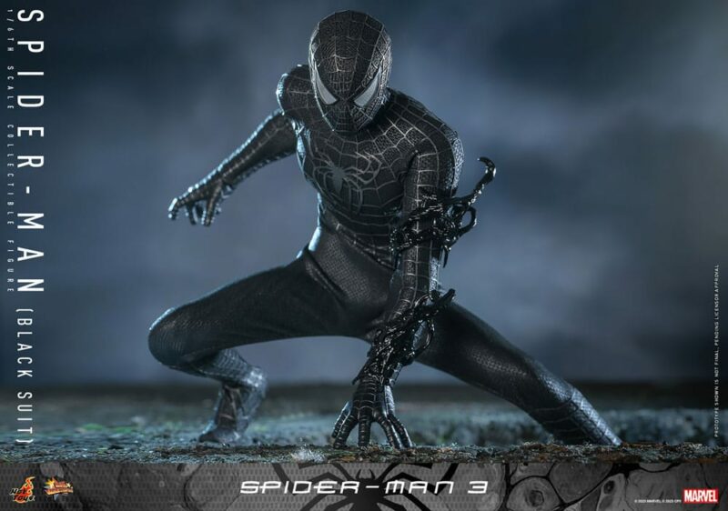 Spider-Man 3 Movie Masterpiece Action Figure 1/6 Spider-Man (Black Suit) 30 cm - immagine 3