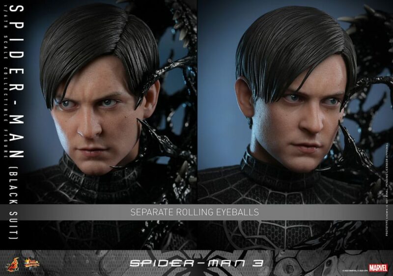 Spider-Man 3 Movie Masterpiece Action Figure 1/6 Spider-Man (Black Suit) 30 cm - immagine 5
