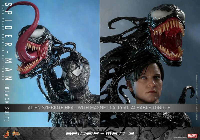 Spider-Man 3 Movie Masterpiece Action Figure 1/6 Spider-Man (Black Suit) 30 cm - immagine 4