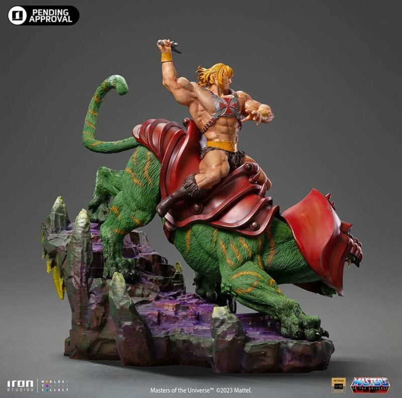 Masters of the Universe Deluxe Art Scale Statue 1/10 He-man and Battle Cat 31 cm - immagine 3