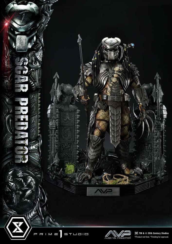 The Alien vs. Predator Museum Masterline Series Statue 1/3 Scar Predator Deluxe Version 93 cm - immagine 2